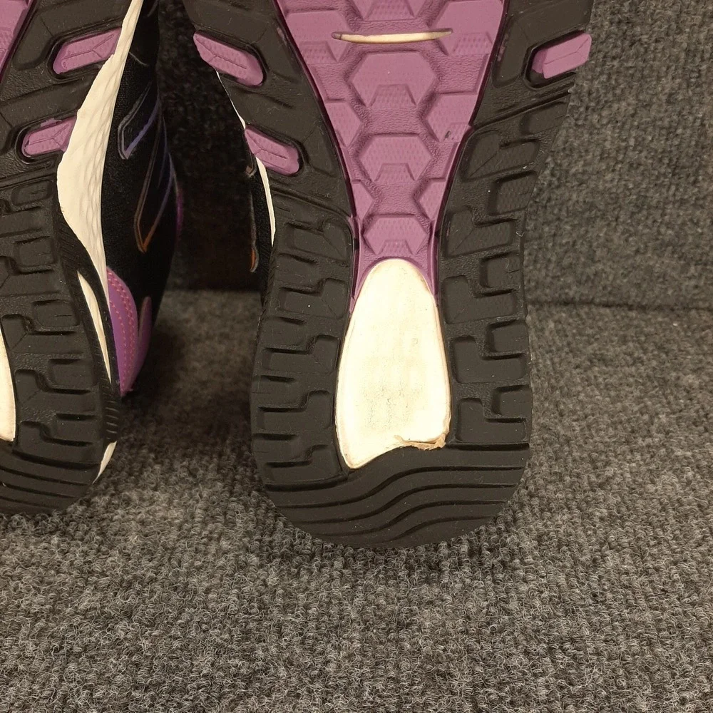 New Balance 410v7 Womens Size 7.5 Trail Running Shoes Black and Purple WT410CK7